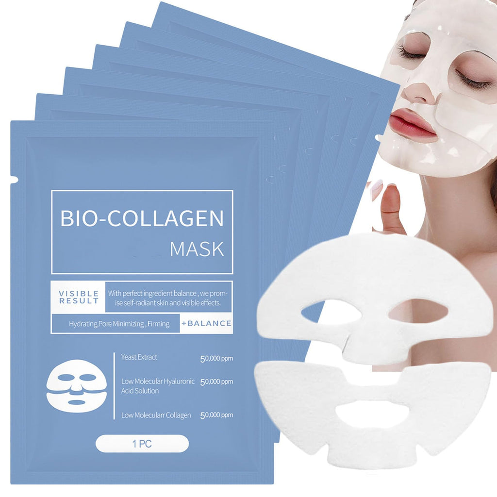 Vbolre Coco Bio Collagen Mask 6Pack Bio Collagen Face Mask Overnight Korean Face Mask Deep Collagen Anti Wrinkle Lifting Mask