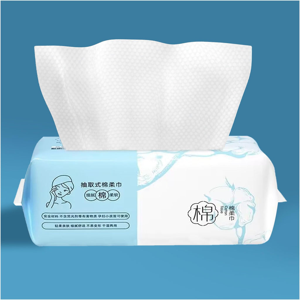 Foamia Disposable Face Towel 100 Count Face Clean Towel Facial Towel Face Wipes Soft Single Use Face Towel for Drying Face Skin Care Makeup Removing Cleansing Travel Nursing
