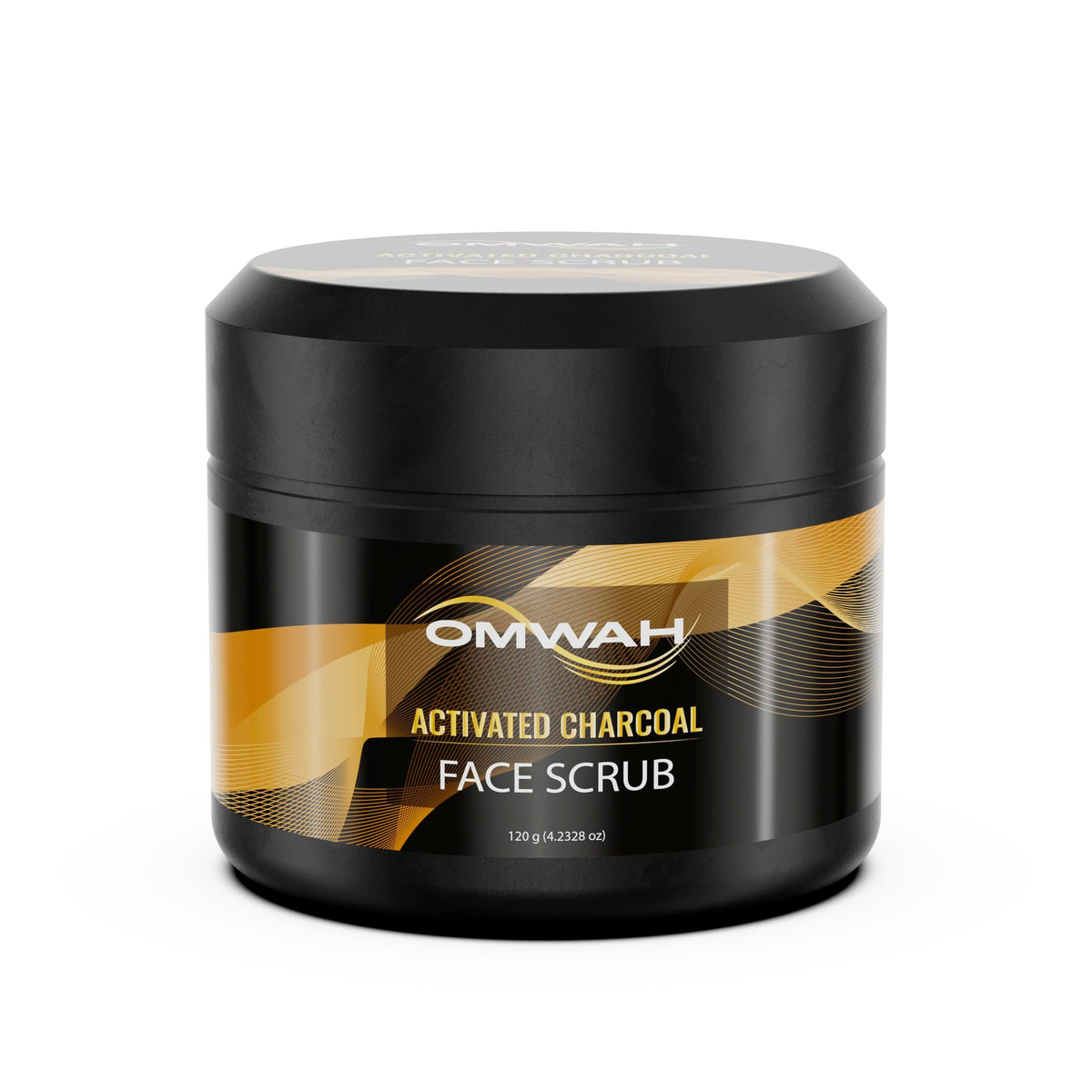 OMWAH Activated Charcoal Face Scrub - Microdermabrasion Mens Facial Scrub Face Scrub Exfoliating Face Wash Face Exfoliator Face Scrubber Exfoliator Exfoliating Scrub Exfoliate For Face (4.23oz)